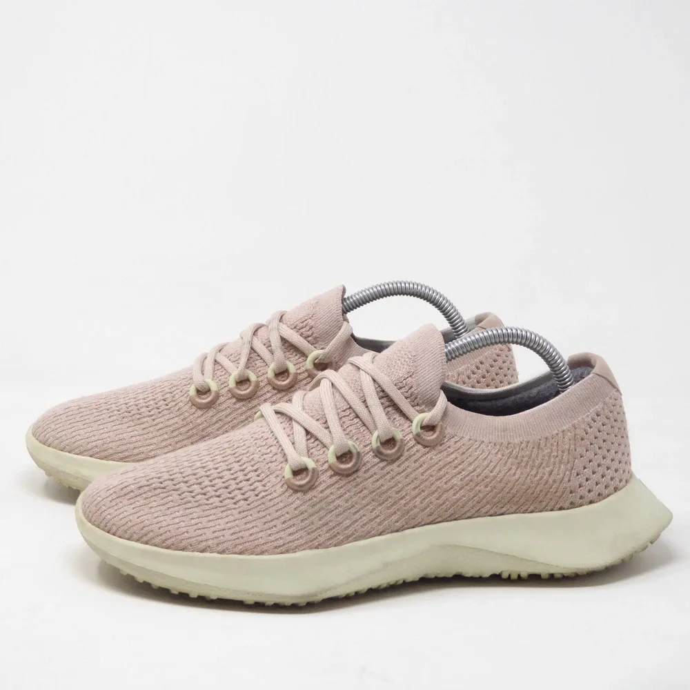 Allbirds Mens Tree Dasher 2 Sneakers Pink Knit Lace Up Shoes Size 9 - Picture 4 of 10